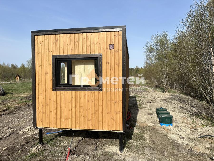 Каркасная баня Норд 2.5x6 метров