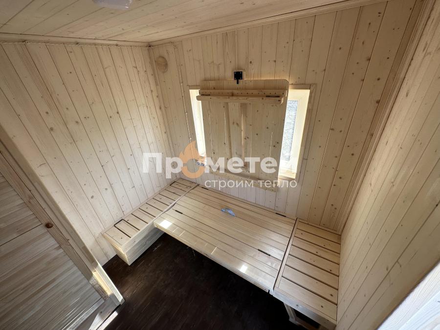 Каркасная баня Норд 2.5x6 метров
