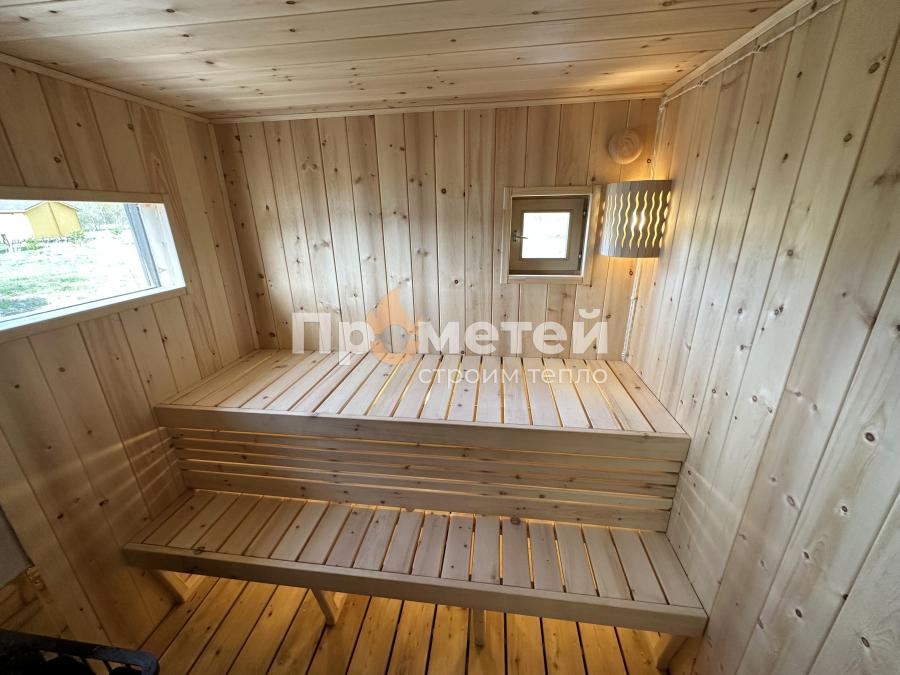Каркасная баня Норд 2.5x6 метров
