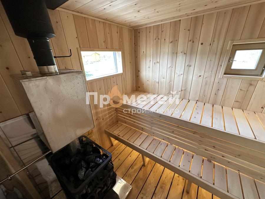 Каркасная баня Норд 2.5x6 метров