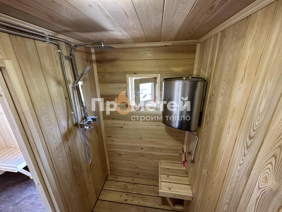 Каркасная баня Норд 2.5x6 метров