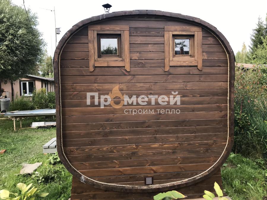 Квадро баня бочка 5 метров с боковым входом