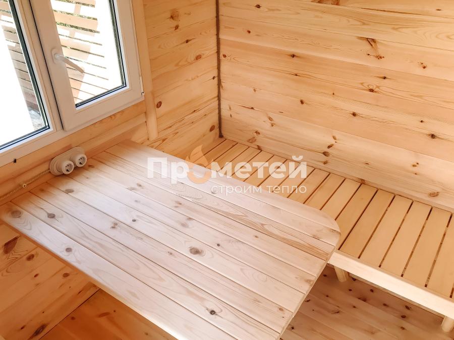 Квадро баня бочка 5 метров с боковым входом