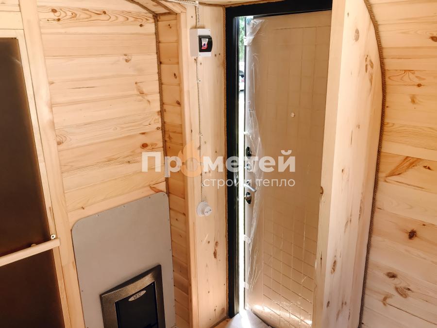 Квадро баня бочка 5 метров с боковым входом
