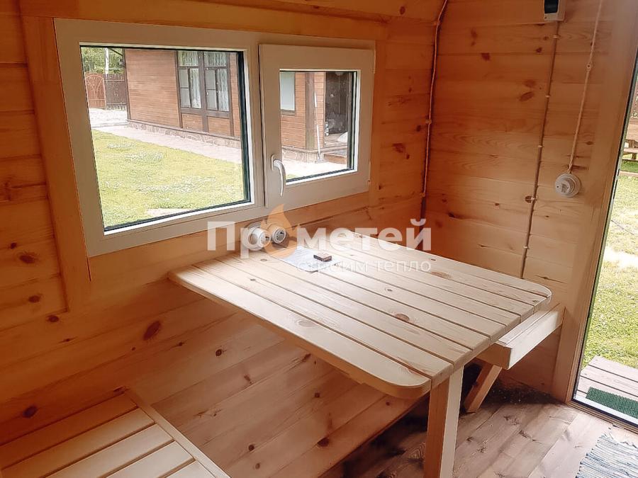 Квадро баня бочка 5.5 метров с козырьком