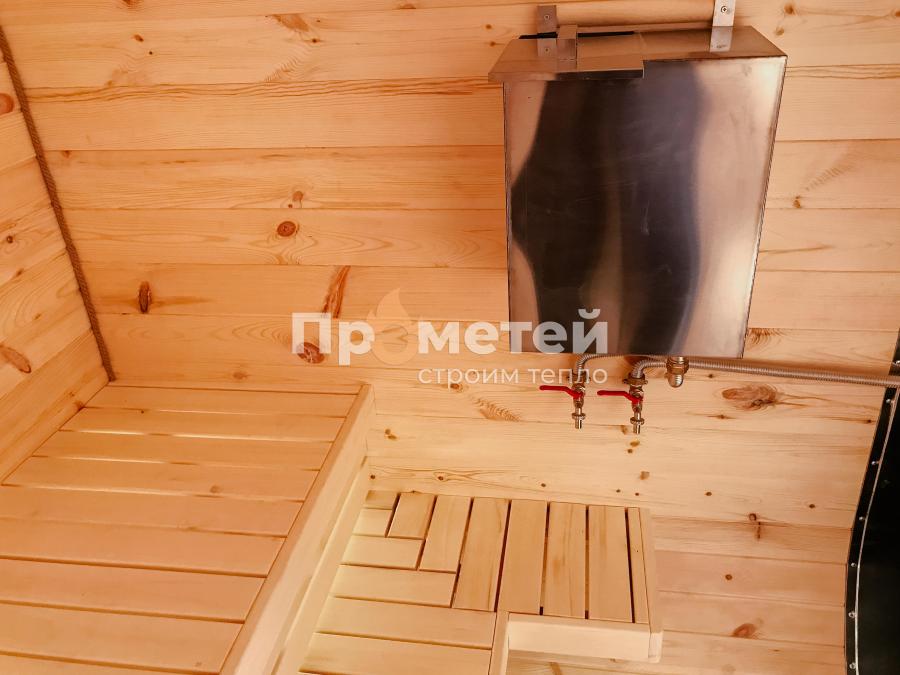 Квадро баня бочка 5 метров с боковым входом