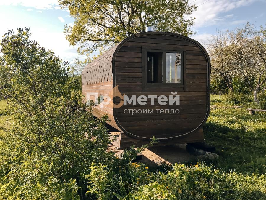Квадро баня бочка 5 метров с боковым входом