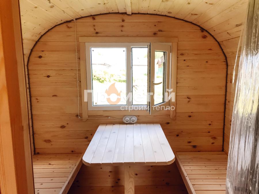 Квадро баня бочка 5 метров с боковым входом