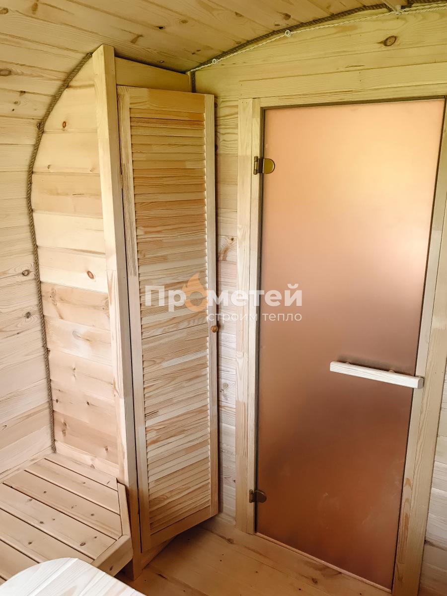 Квадро баня бочка 5 метров с боковым входом