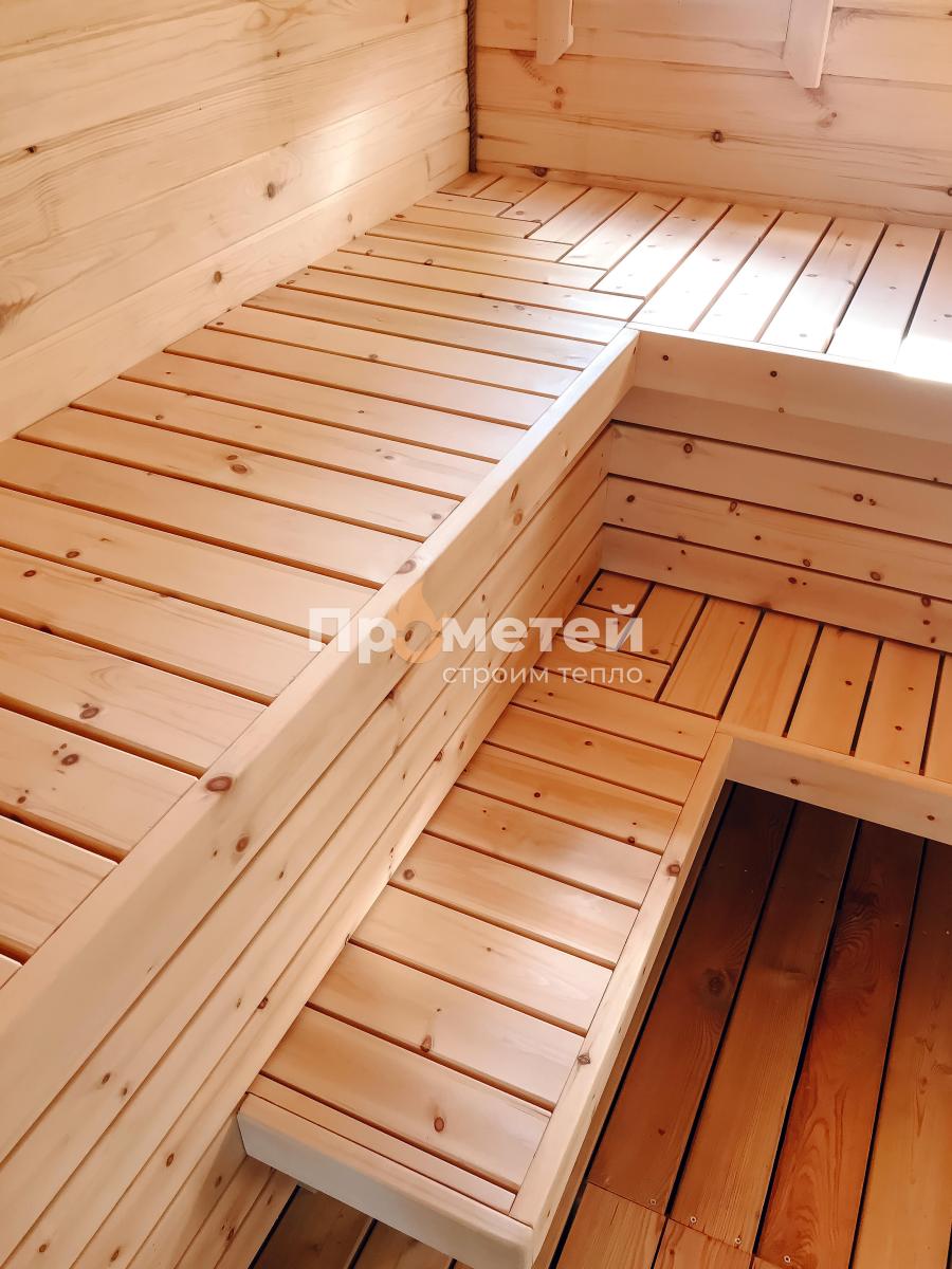 Квадро баня бочка 5 метров с боковым входом