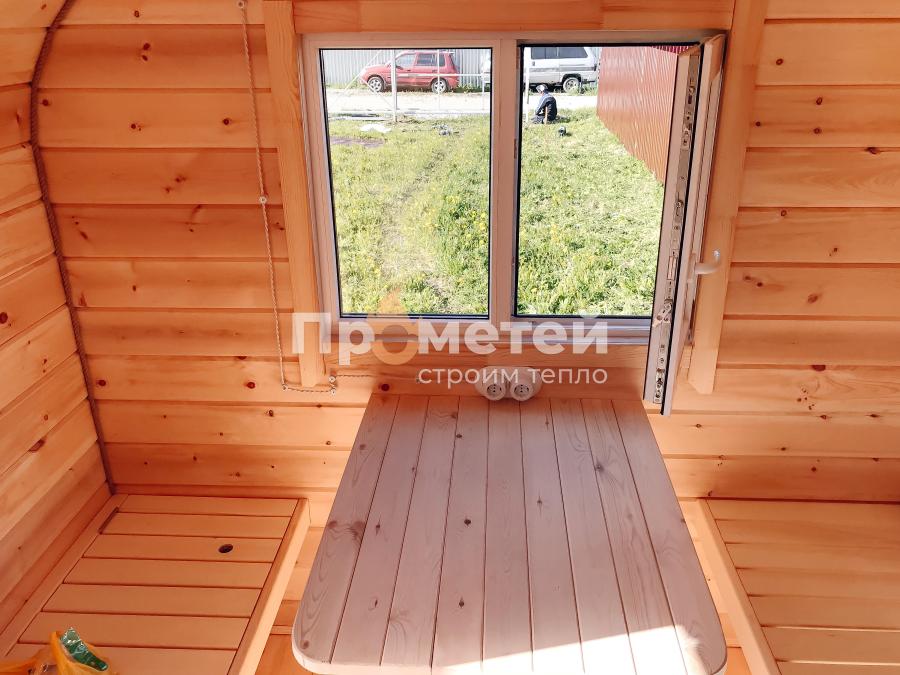 Квадро баня бочка 6 метров с боковым входом