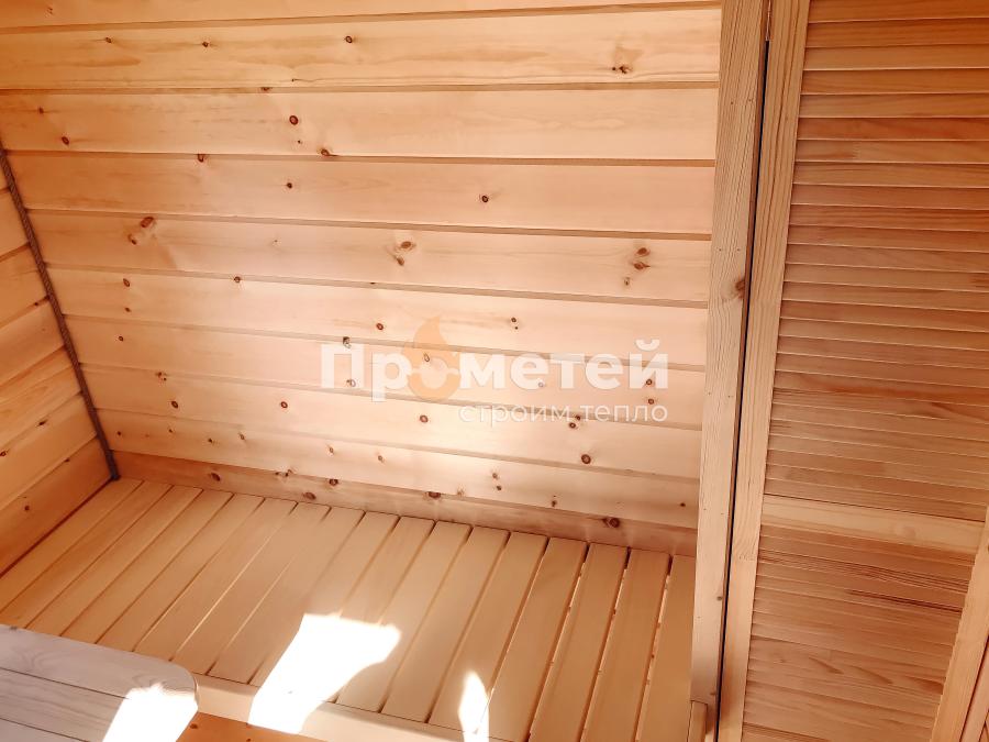 Квадро баня бочка 6 метров с боковым входом