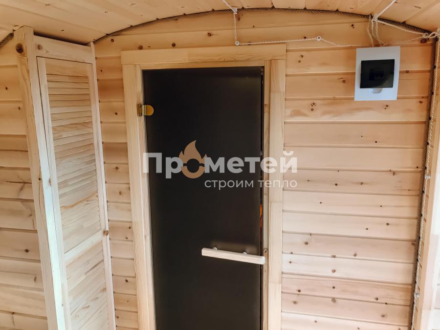 Квадро баня бочка 6 метров с боковым входом