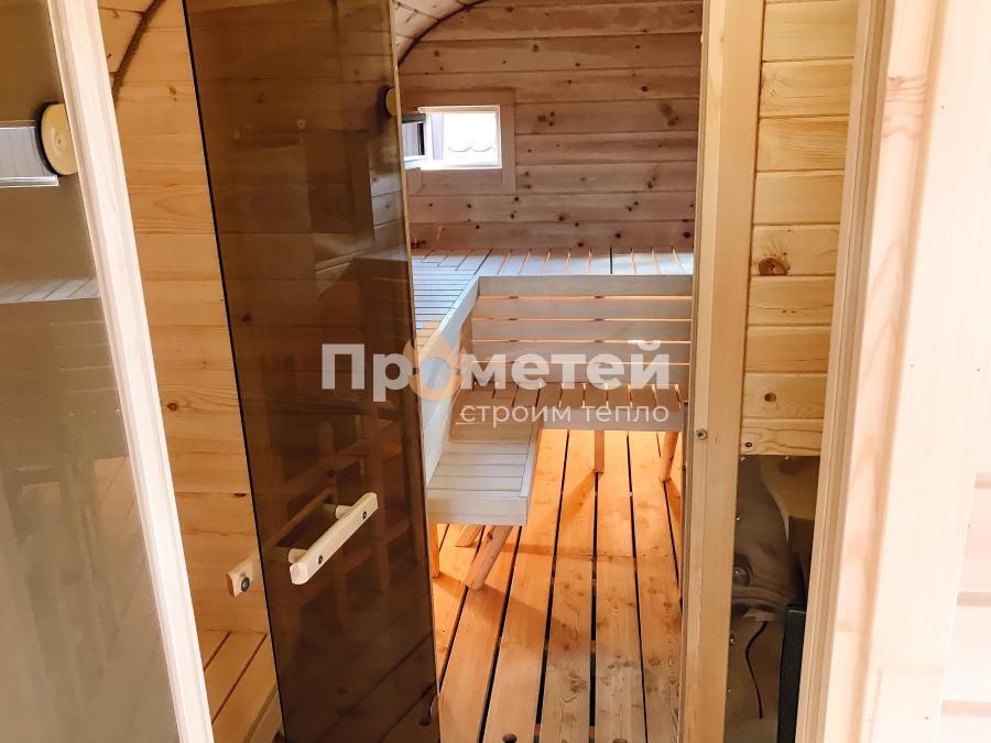 Квадро баня бочка 6 метров с боковым входом