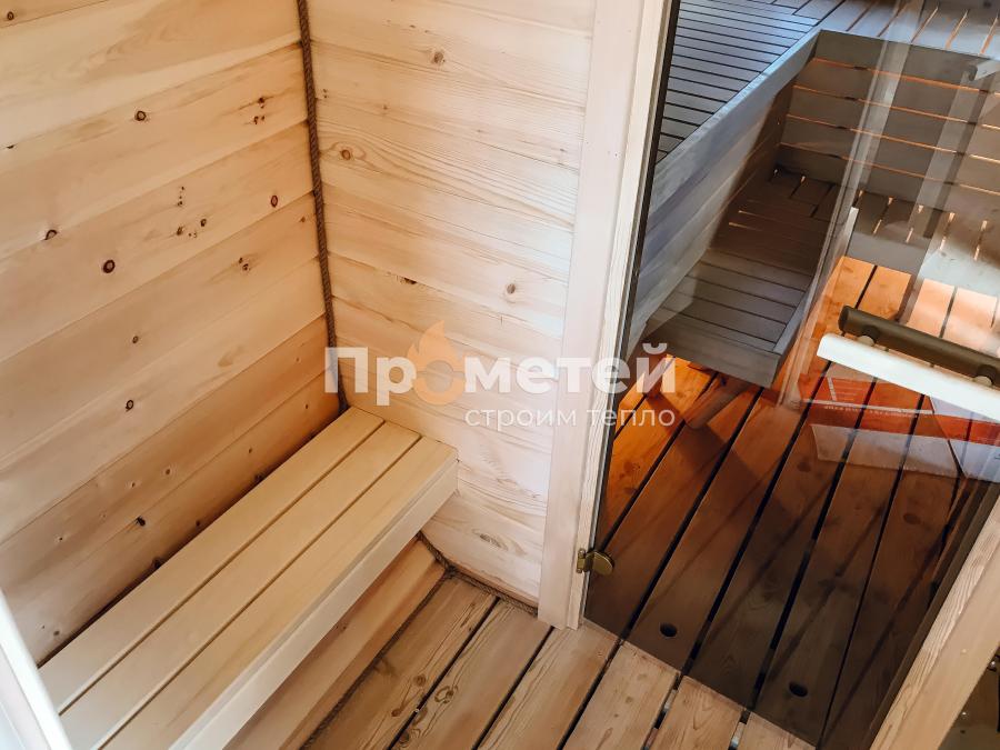 Квадро баня бочка 6 метров с боковым входом