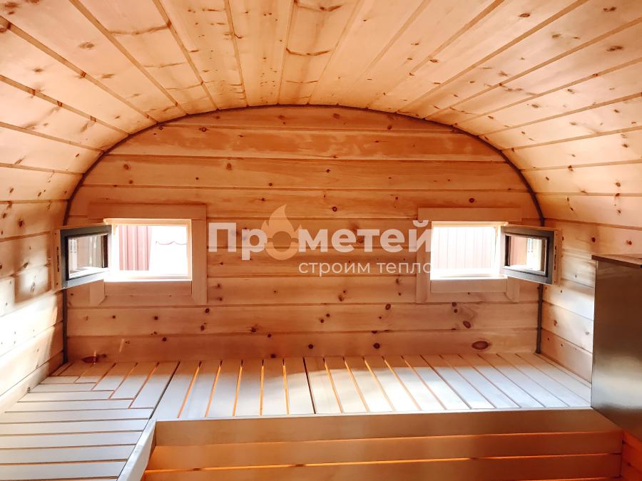 Квадро баня бочка 6 метров с боковым входом