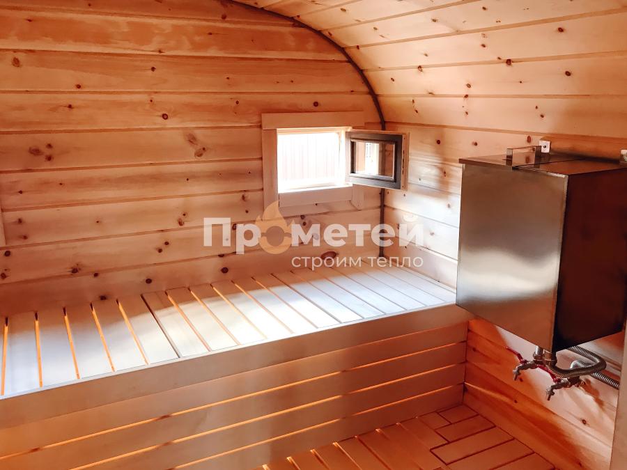 Квадро баня бочка 6 метров с боковым входом