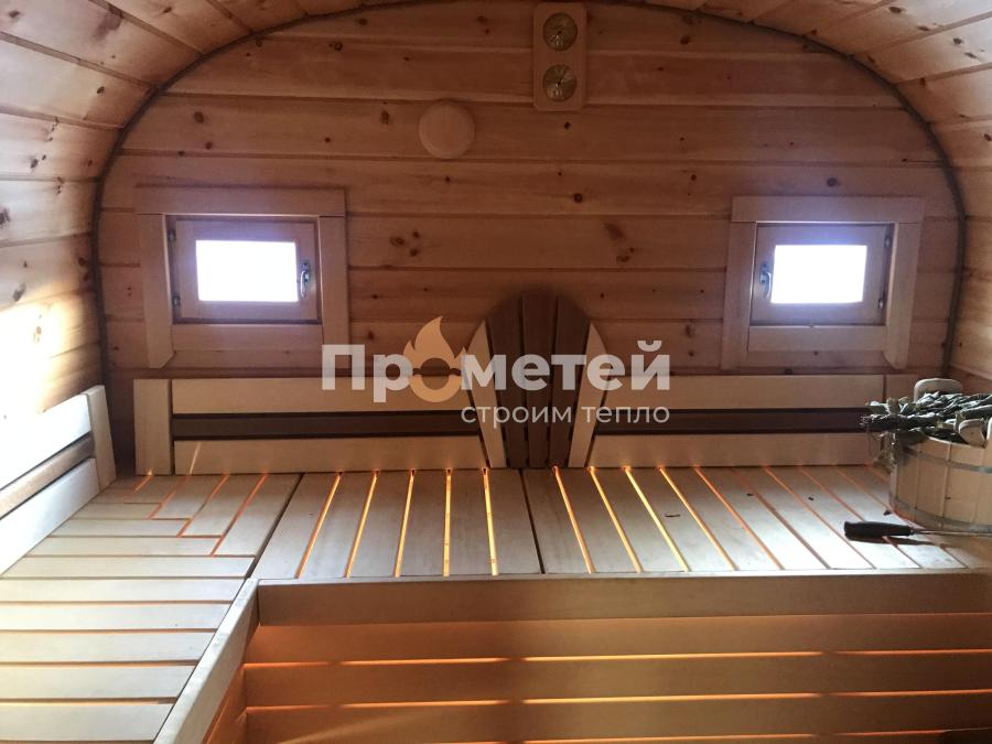 Квадро баня бочка 6 метров с боковым входом