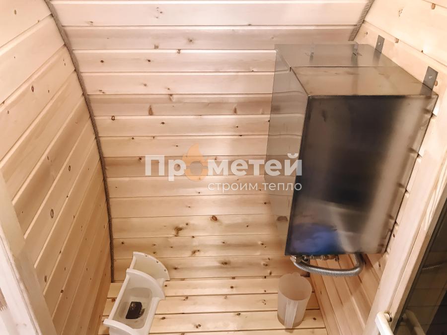 Круглая баня бочка 6 метров с боковым входом