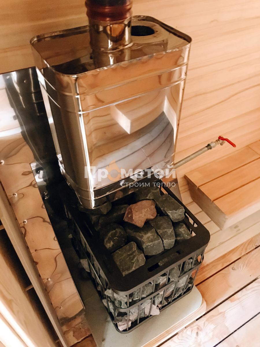 Круглая баня бочка 6 метров с боковым входом