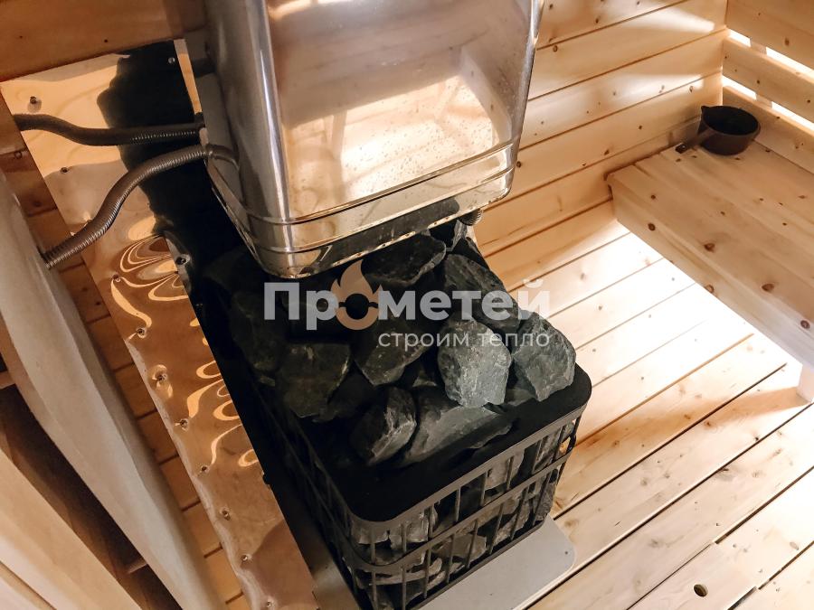 Круглая баня бочка 6 метров с боковым входом