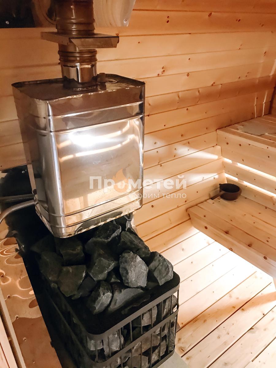 Круглая баня бочка 6 метров с боковым входом
