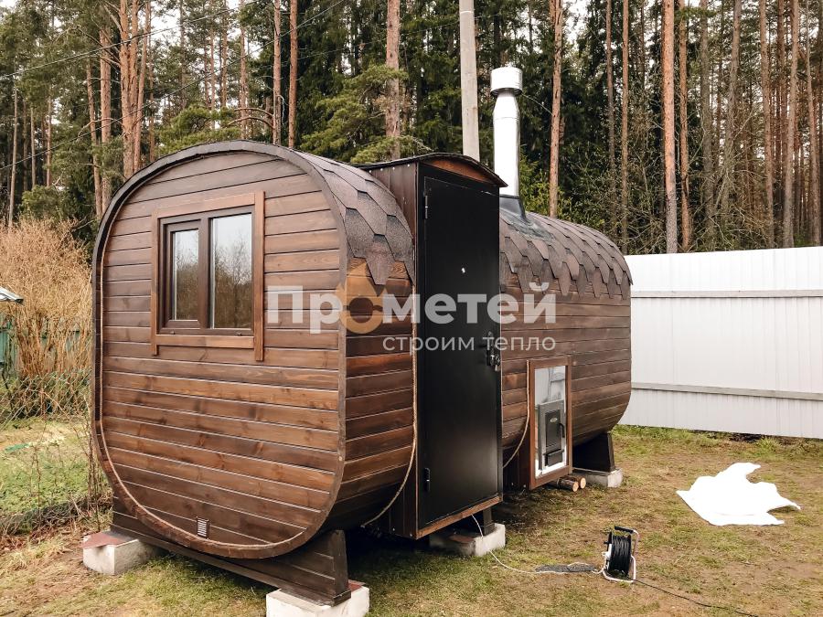 Квадро баня бочка 4 метра с боковым входом