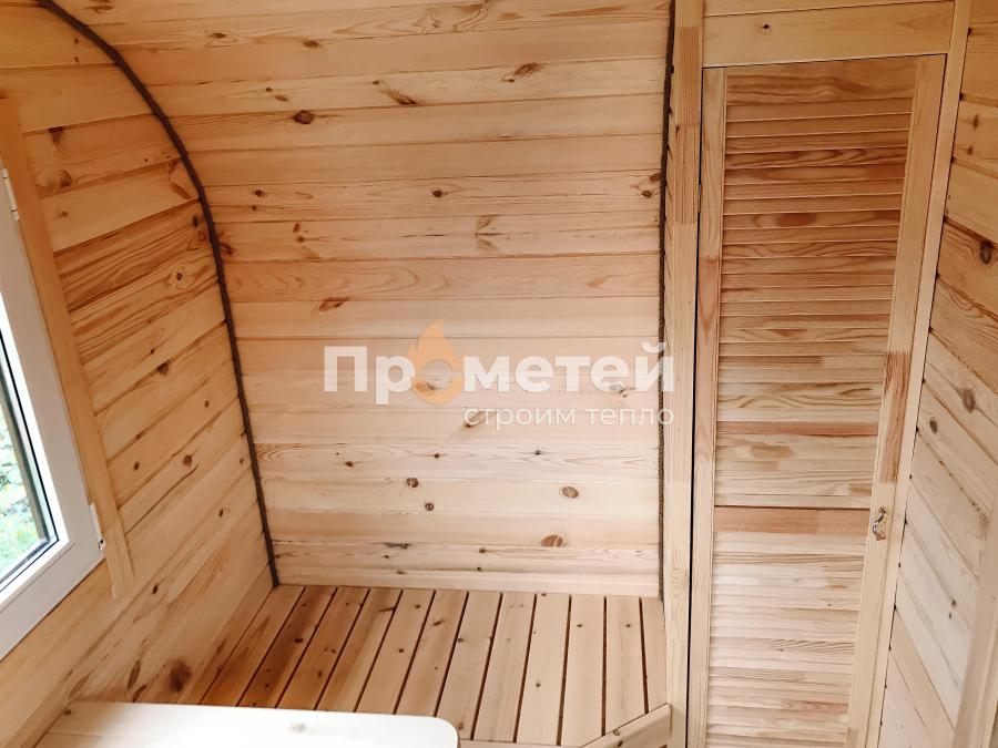 Квадро баня бочка 4 метра с боковым входом