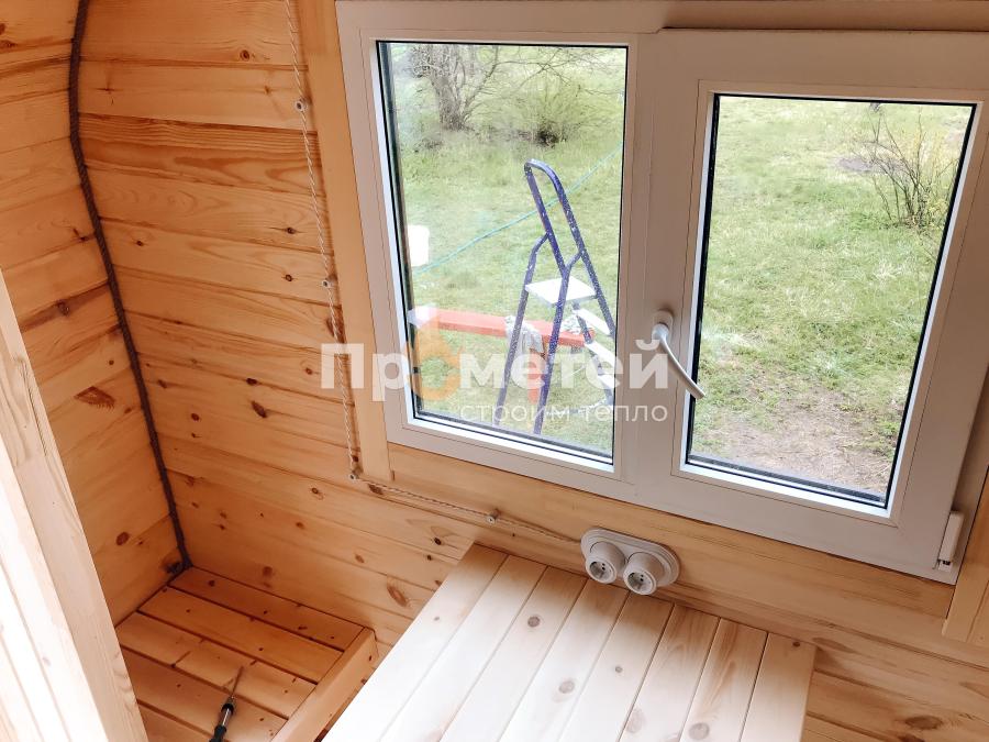 Квадро баня бочка 4 метра с боковым входом