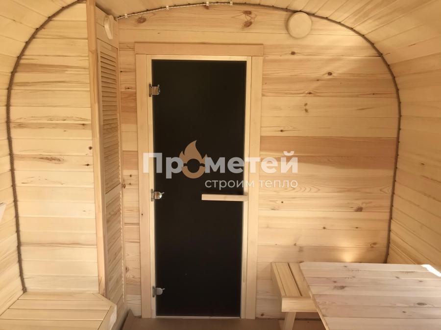 Квадро баня бочка 5.5 метров с террасой