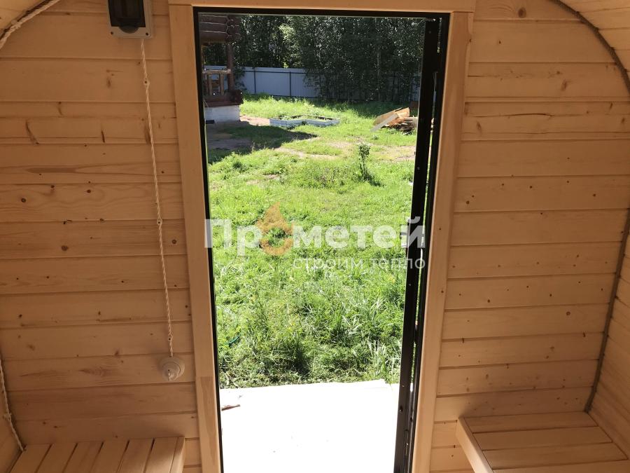 Квадро баня бочка 5.5 метров с террасой