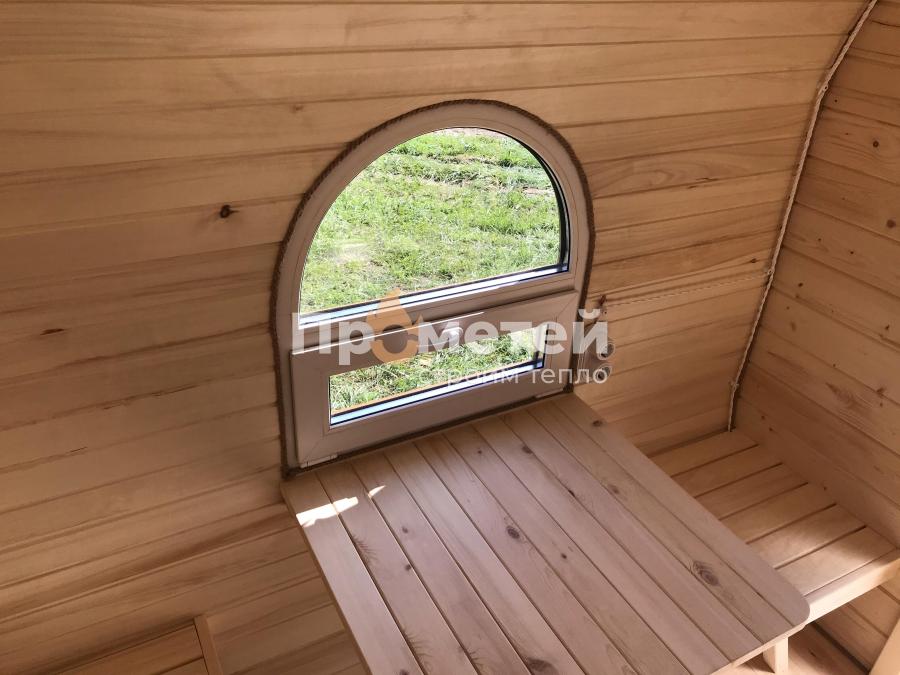 Квадро баня бочка 5.5 метров с террасой