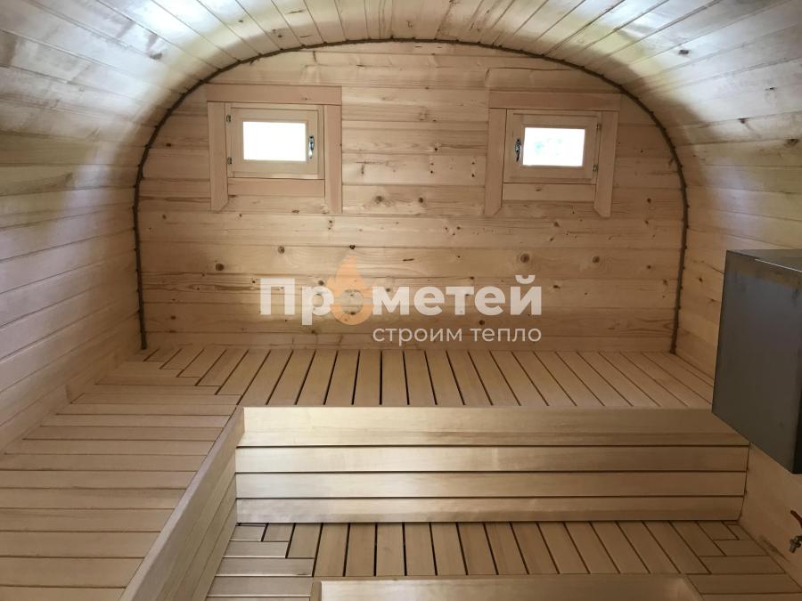 Квадро баня бочка 5.5 метров с террасой