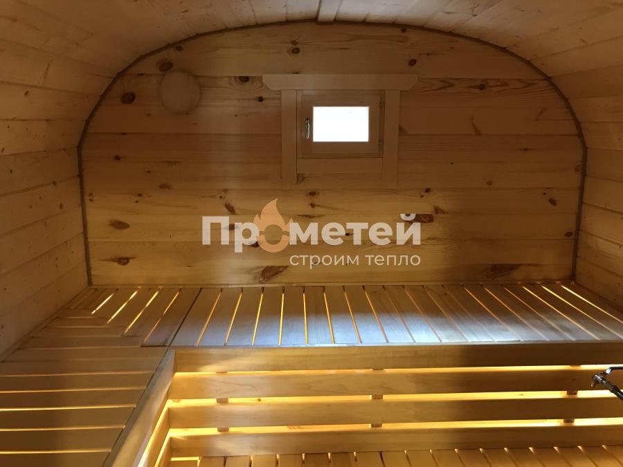 Квадро баня бочка 6 метров с боковым входом