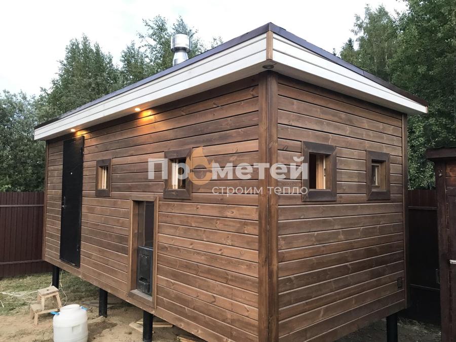 Каркасная баня 2.8x6 метров