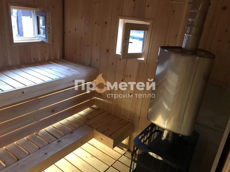 Каркасная баня 2.8x6 метров