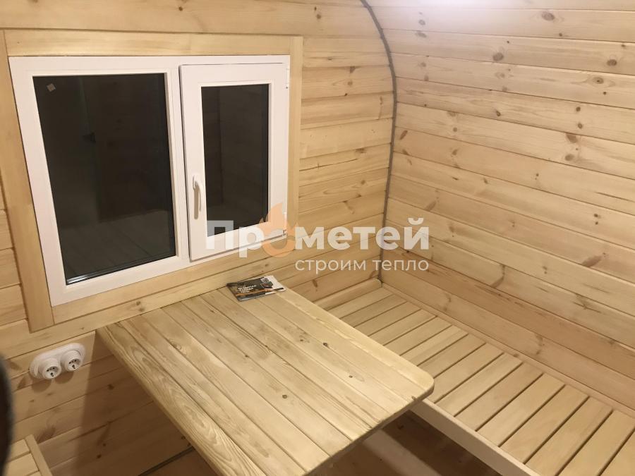 Квадро баня бочка 5 метров с боковым входом