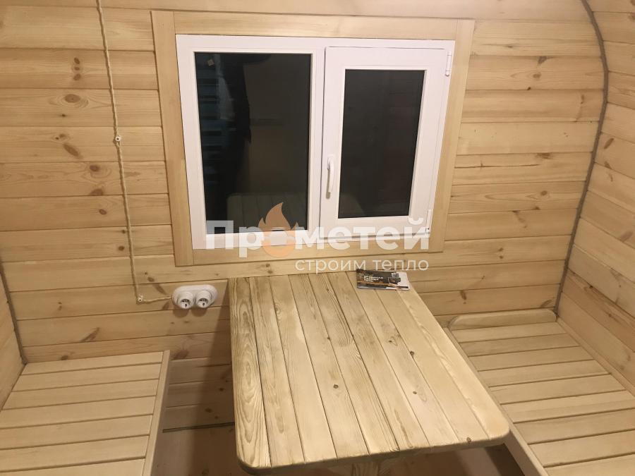 Квадро баня бочка 5 метров с боковым входом