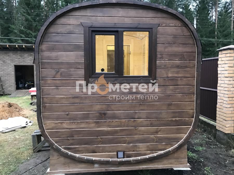 Квадро баня бочка 6 метров с боковым входом