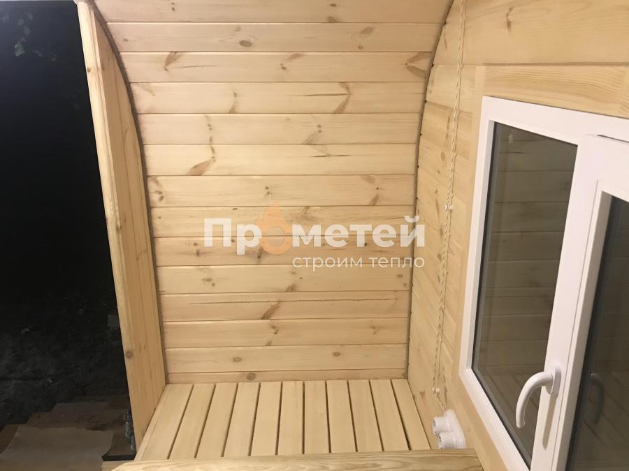 Квадро баня бочка 5 метров с боковым входом