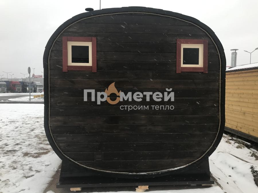Квадро баня бочка 5 метров с боковым входом