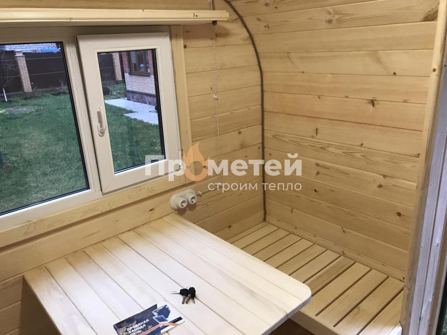 Квадро баня бочка 6 метров с боковым входом