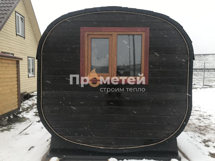 Квадро баня бочка 5 метров с боковым входом