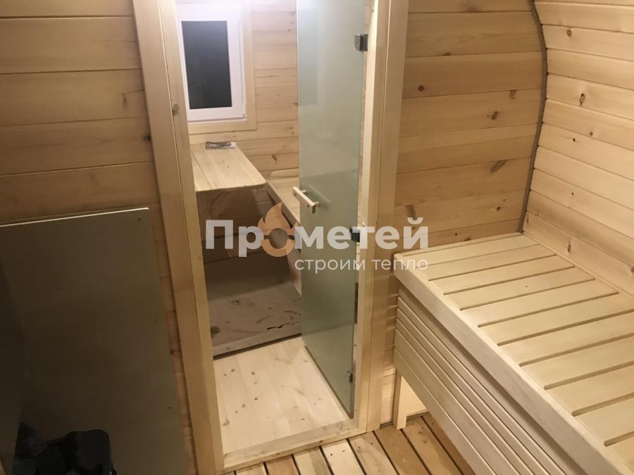 Квадро баня бочка 5 метров с боковым входом