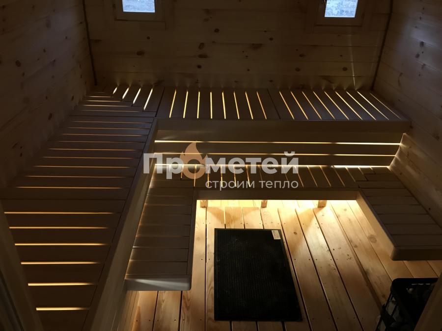 Квадро баня бочка 5 метров с боковым входом