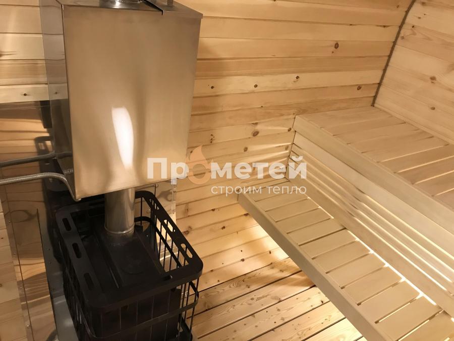 Квадро баня бочка 6 метров с боковым входом