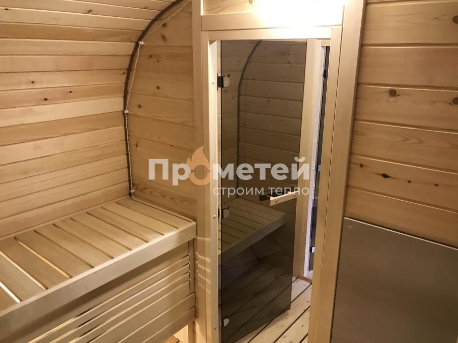 Квадро баня бочка 6 метров с боковым входом