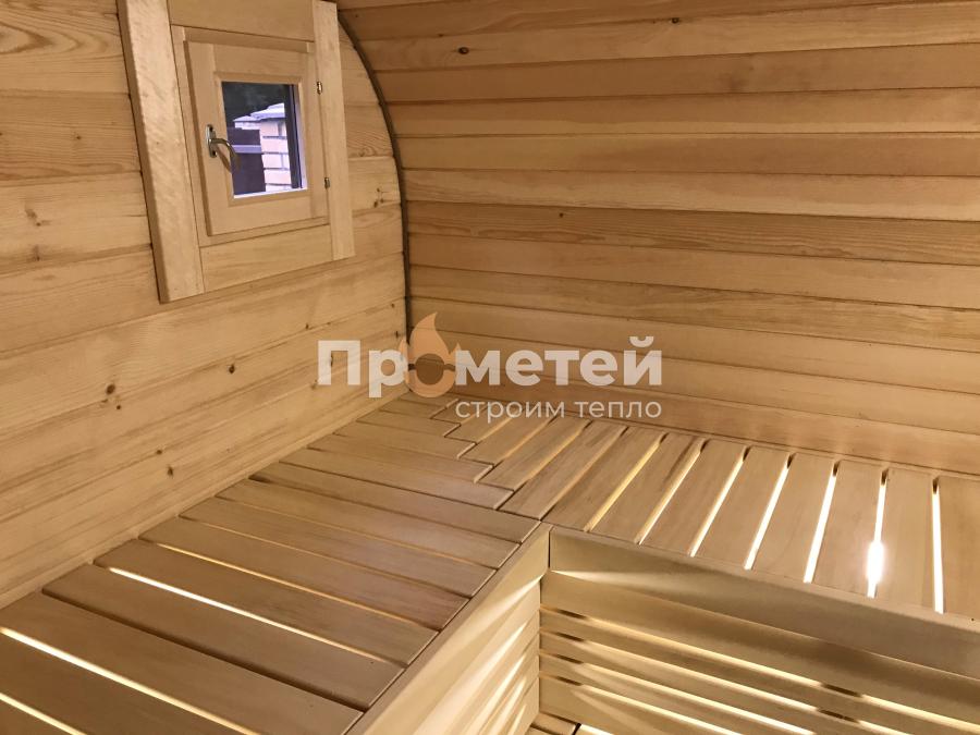 Квадро баня бочка 6 метров с боковым входом