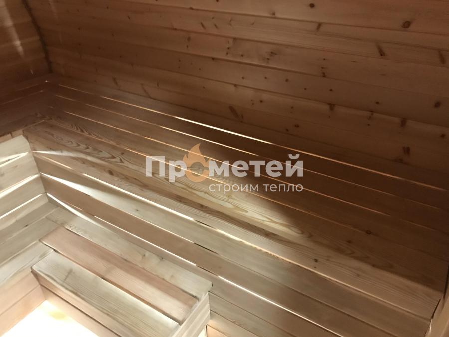 Круглая баня бочка 6 метров с боковым входом