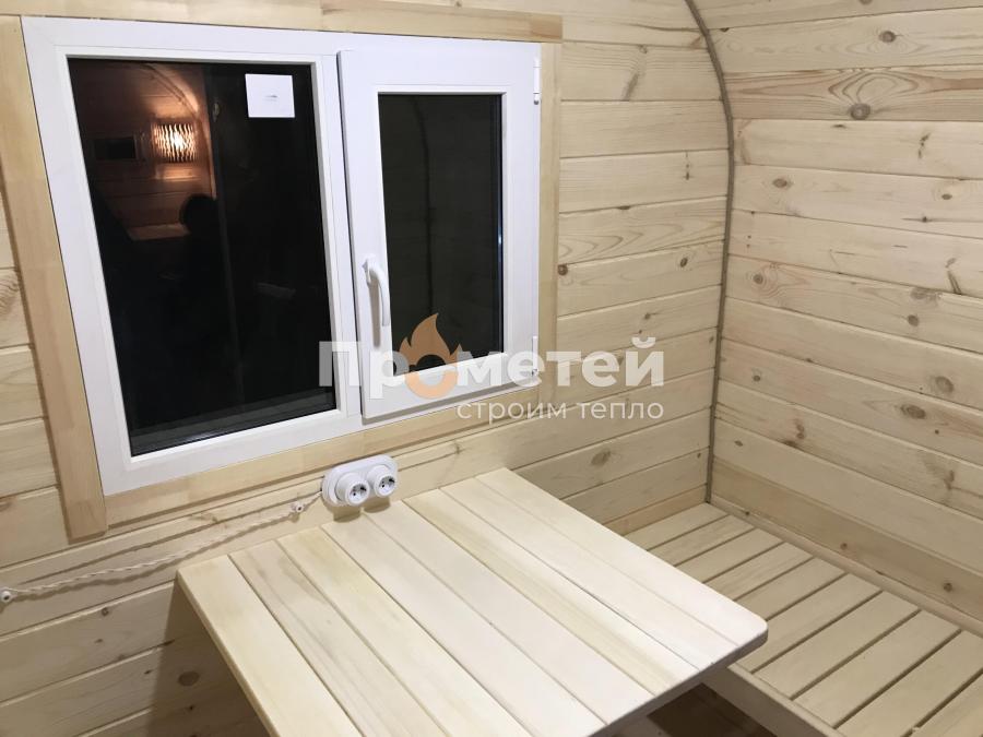 Квадро баня бочка 5 метров с боковым входом